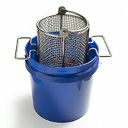 ANYSIZEBASKET Dip and Drain Basket: 6-1/2Dia. x 7H, 304 SS, Mesh: 4 x .032 Basket and Bucket DND-065RND070-C04S-B